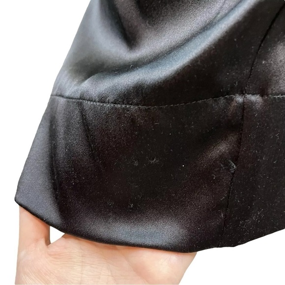 Stella McCartney Italy Draped Silk One Shoulder Cocktail Dress Black 40 US 4/6 - Picture 6 of 10